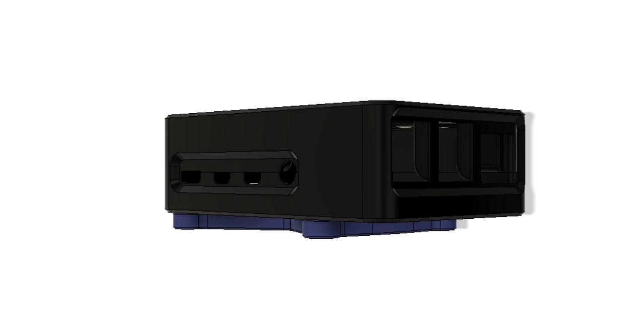 CASE RASPBERRY PI 4 AND QUICK RELEASE WITH AND WITHOUT 30MM FAN  3D print model_14