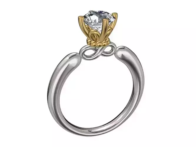 Infinity Solitaire Ring Model Separated Files- CC89 