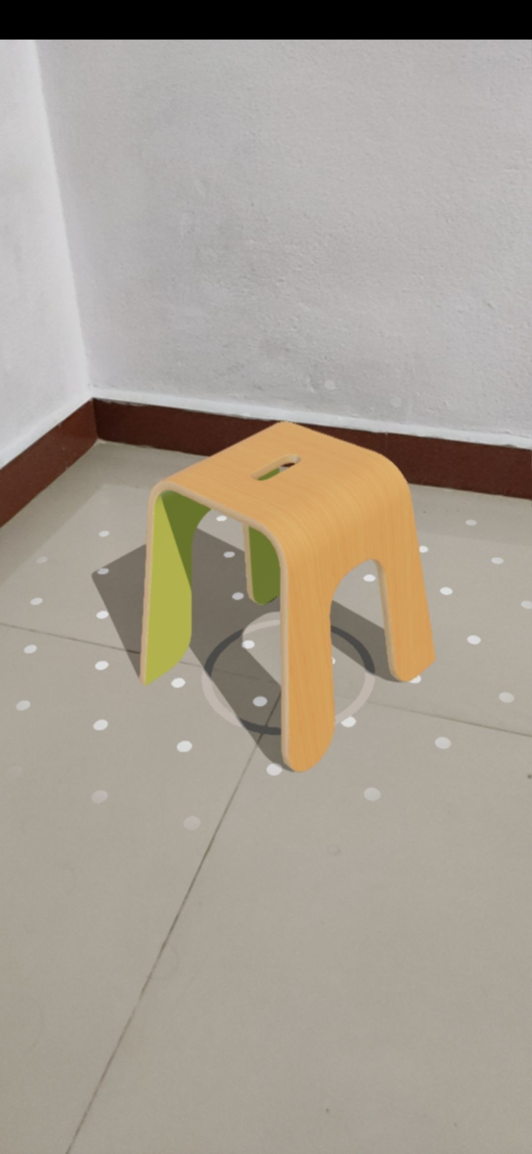 Wooden Stool 26cm Low-poly 3D model_12