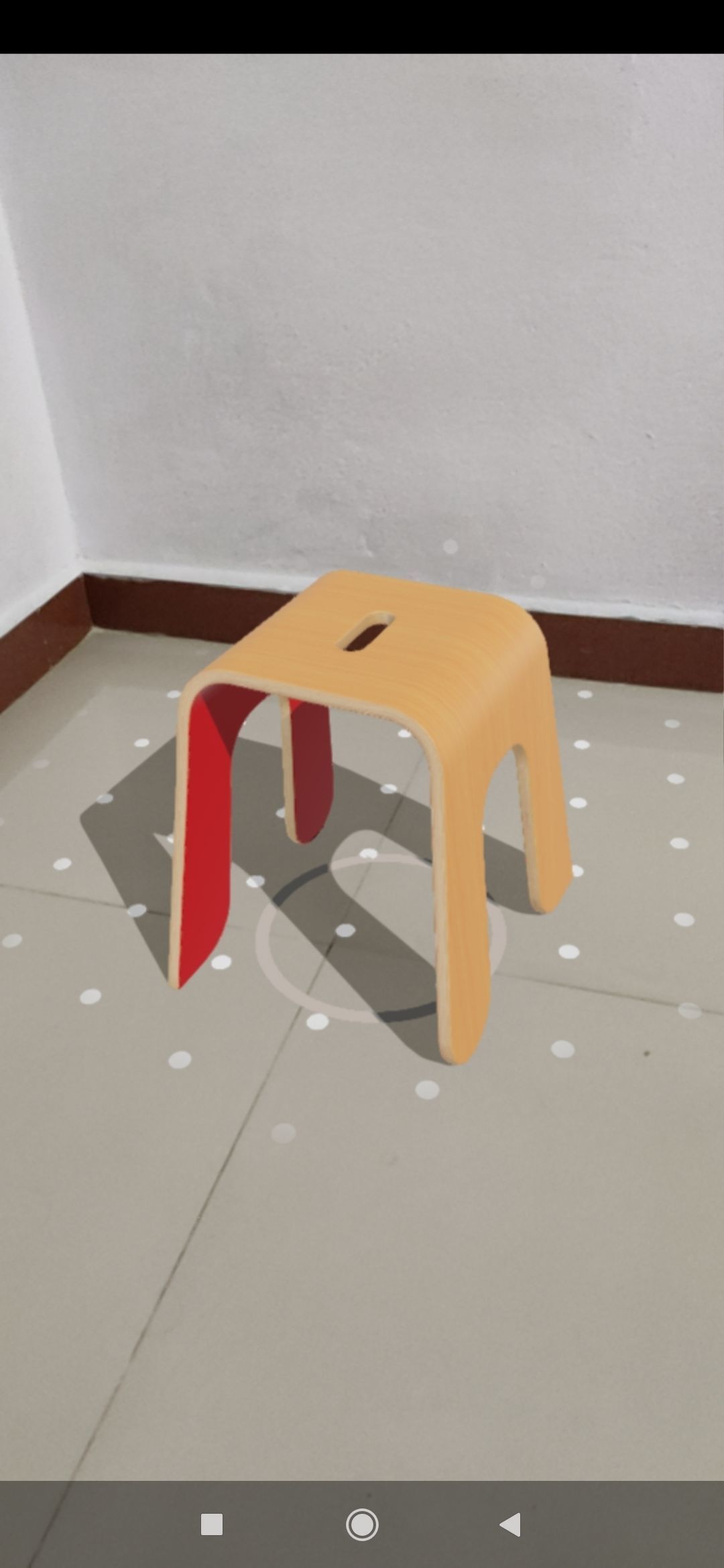 Wooden Stool 26cm Low-poly 3D model_14