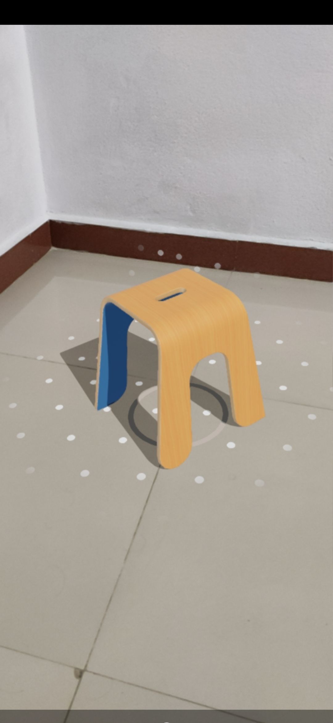 Wooden Stool 26cm Low-poly 3D model_11