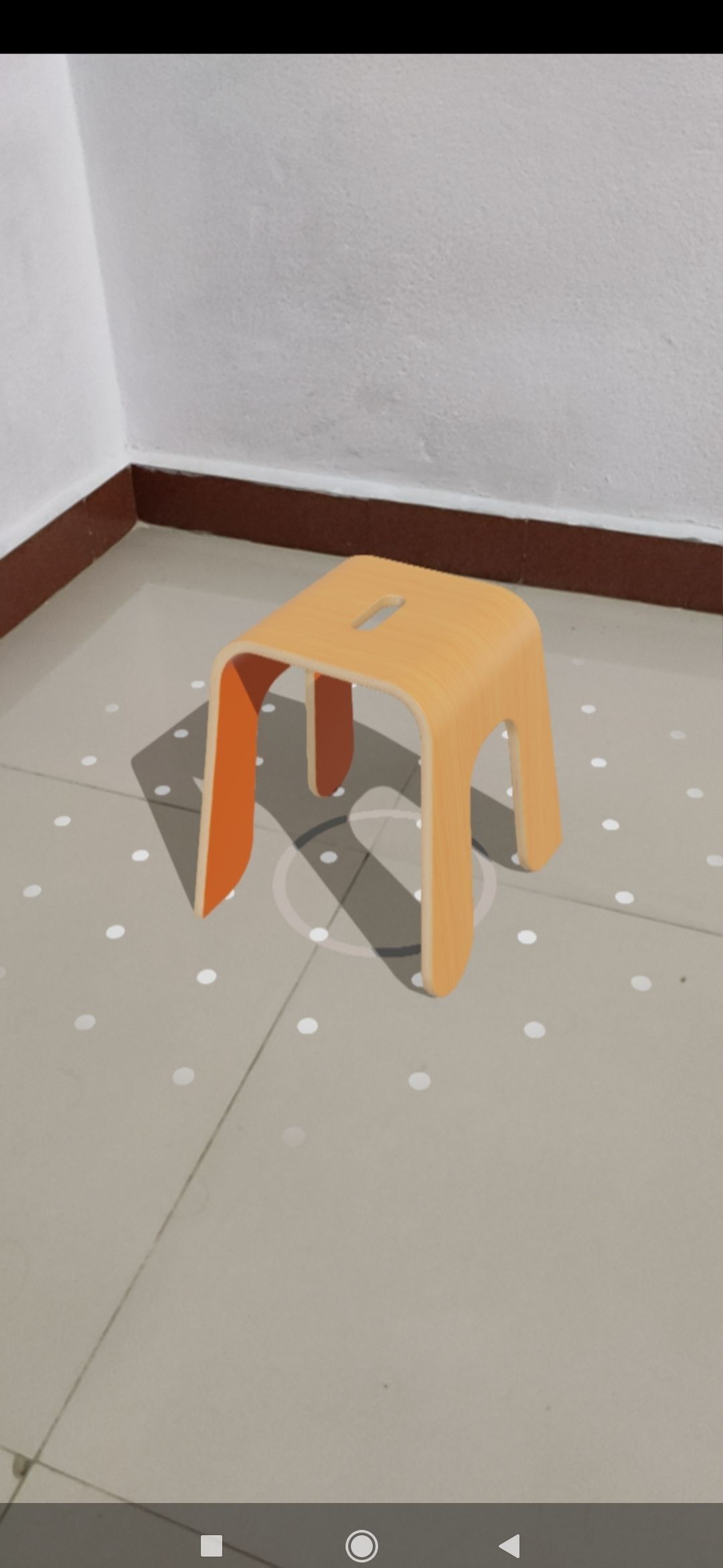 Wooden Stool 26cm Low-poly 3D model_13