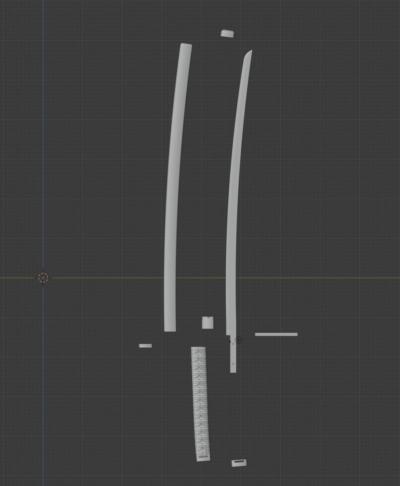 Muichiro Tokito katana for 3d print cosplay from demon slayer 3D print model_5