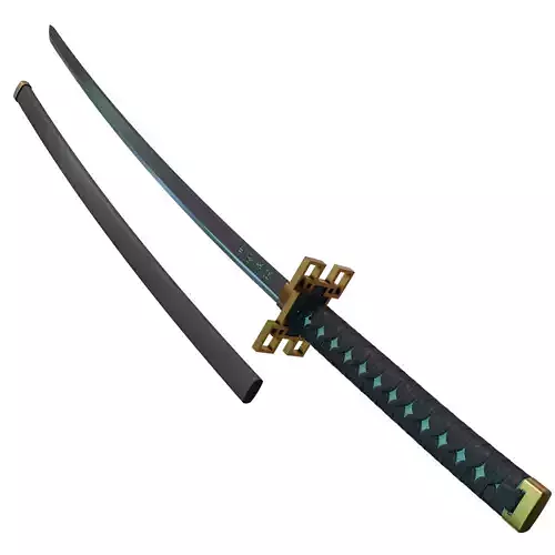 Muichiro Tokito katana  for 3d print cosplay from demon slayer 3D print model