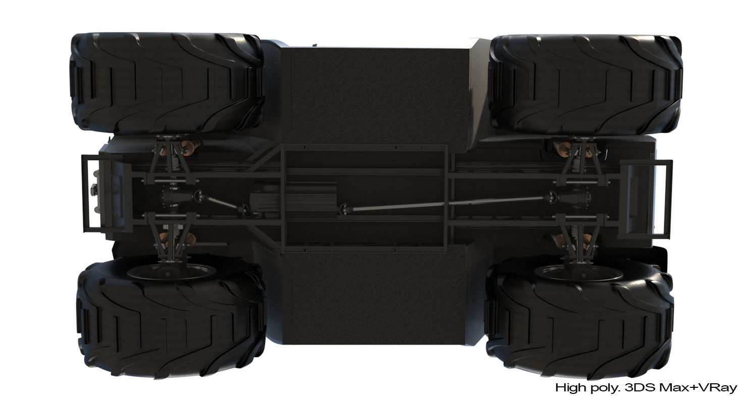 Cross-Country Vehicle Low-poly 3D model_17