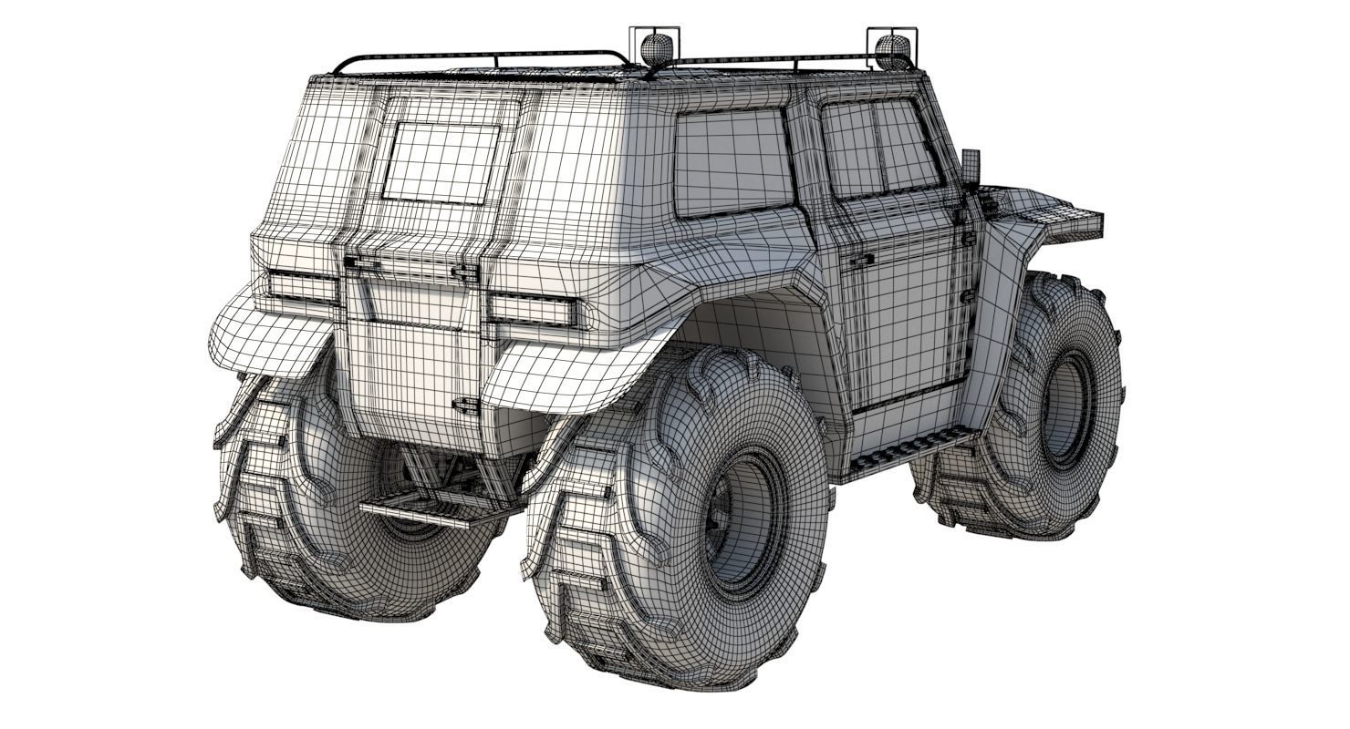 Cross-Country Vehicle Low-poly 3D model_23