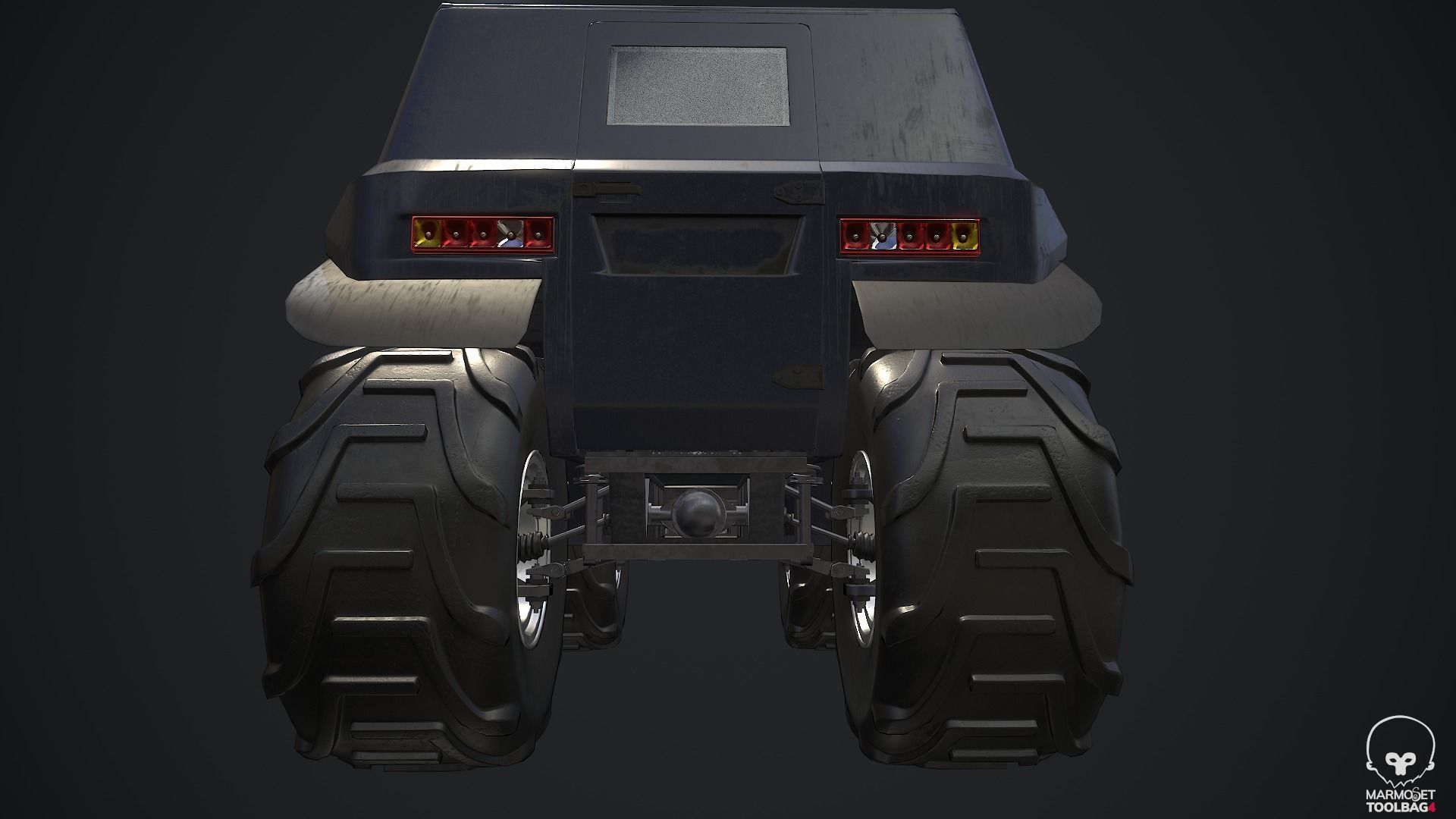 Cross-Country Vehicle Low-poly 3D model_7