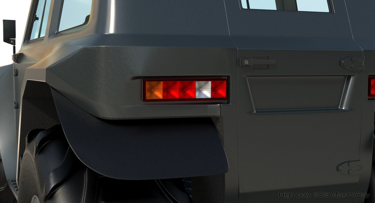 Cross-Country Vehicle Low-poly 3D model_16