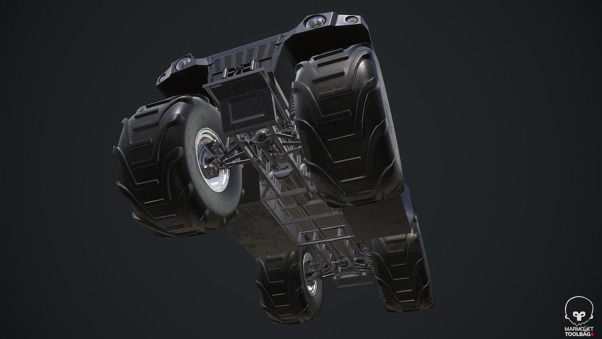 Cross-Country Vehicle Low-poly 3D model_4