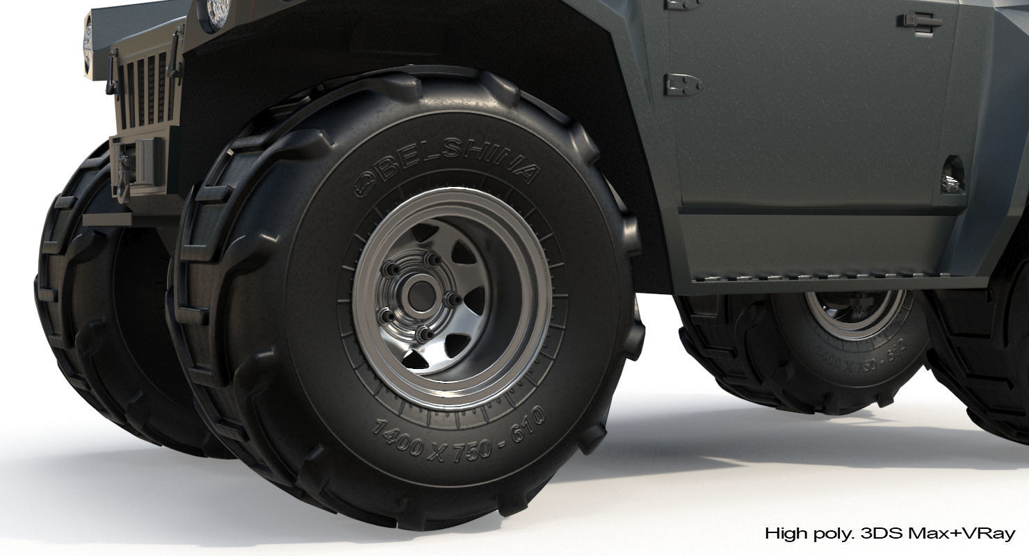 Cross-Country Vehicle Low-poly 3D model_14