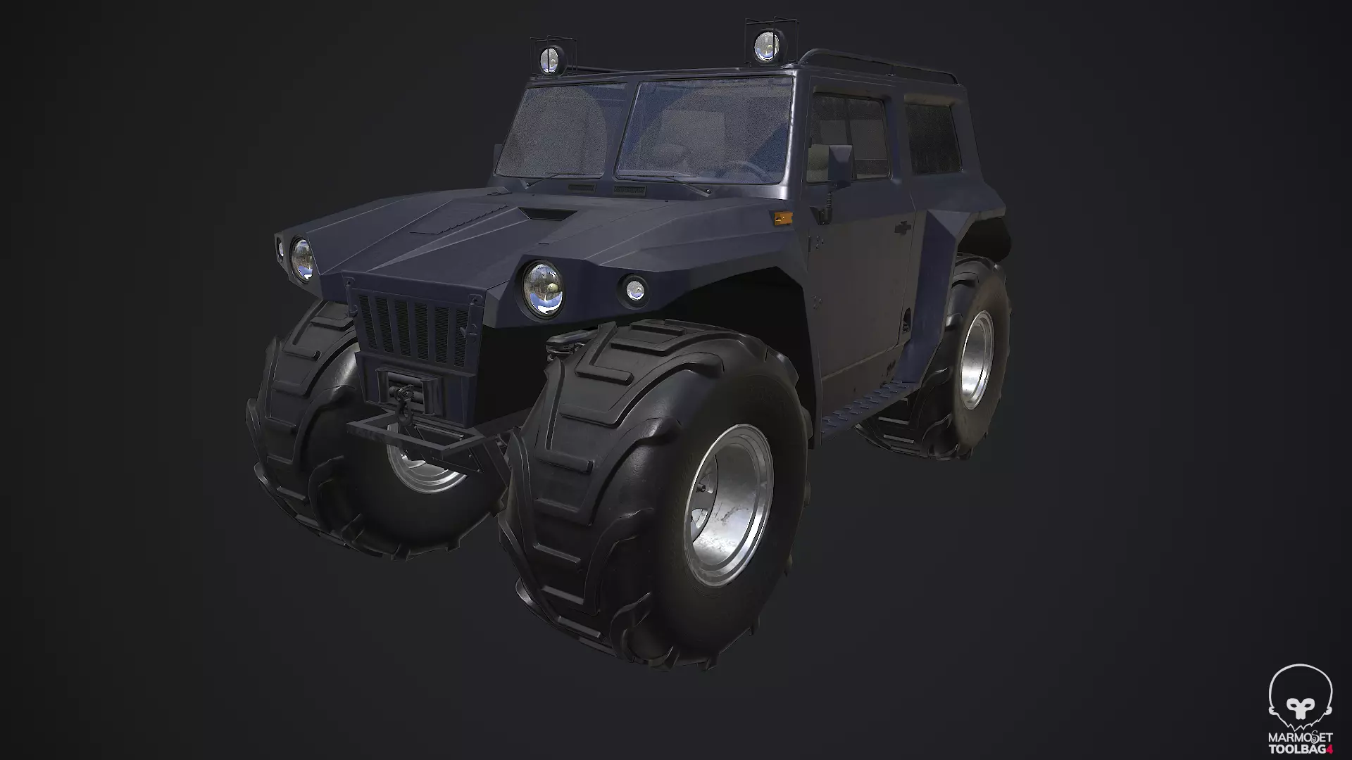 Cross-Country Vehicle Low-poly 3D model_0