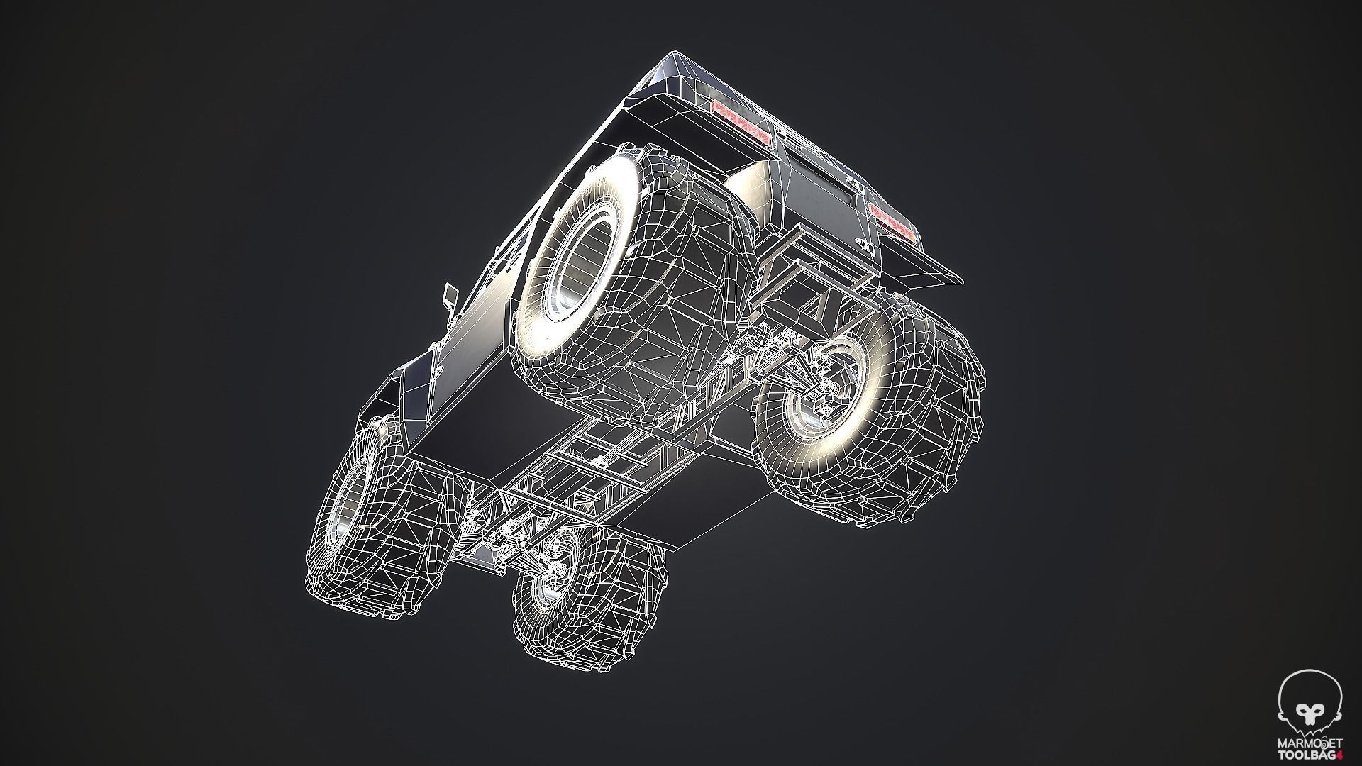 Cross-Country Vehicle Low-poly 3D model_9