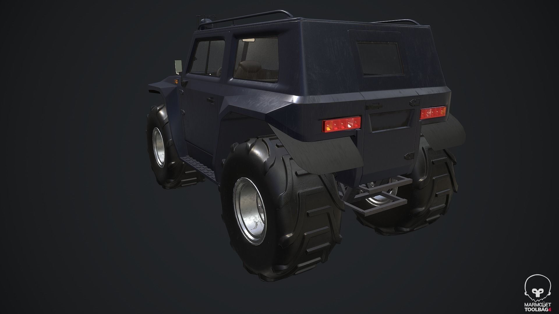 Cross-Country Vehicle Low-poly 3D model_2