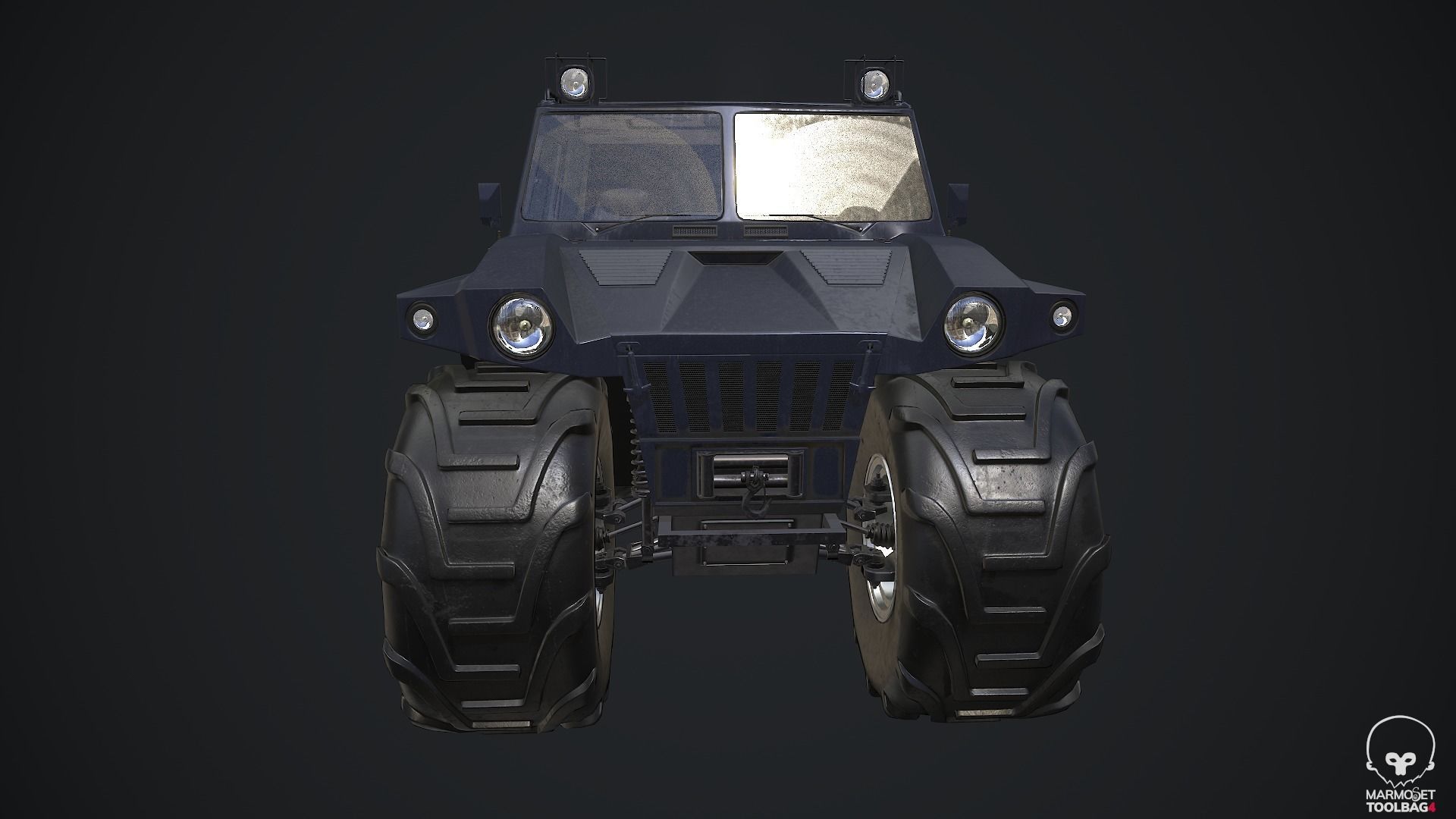 Cross-Country Vehicle Low-poly 3D model_6