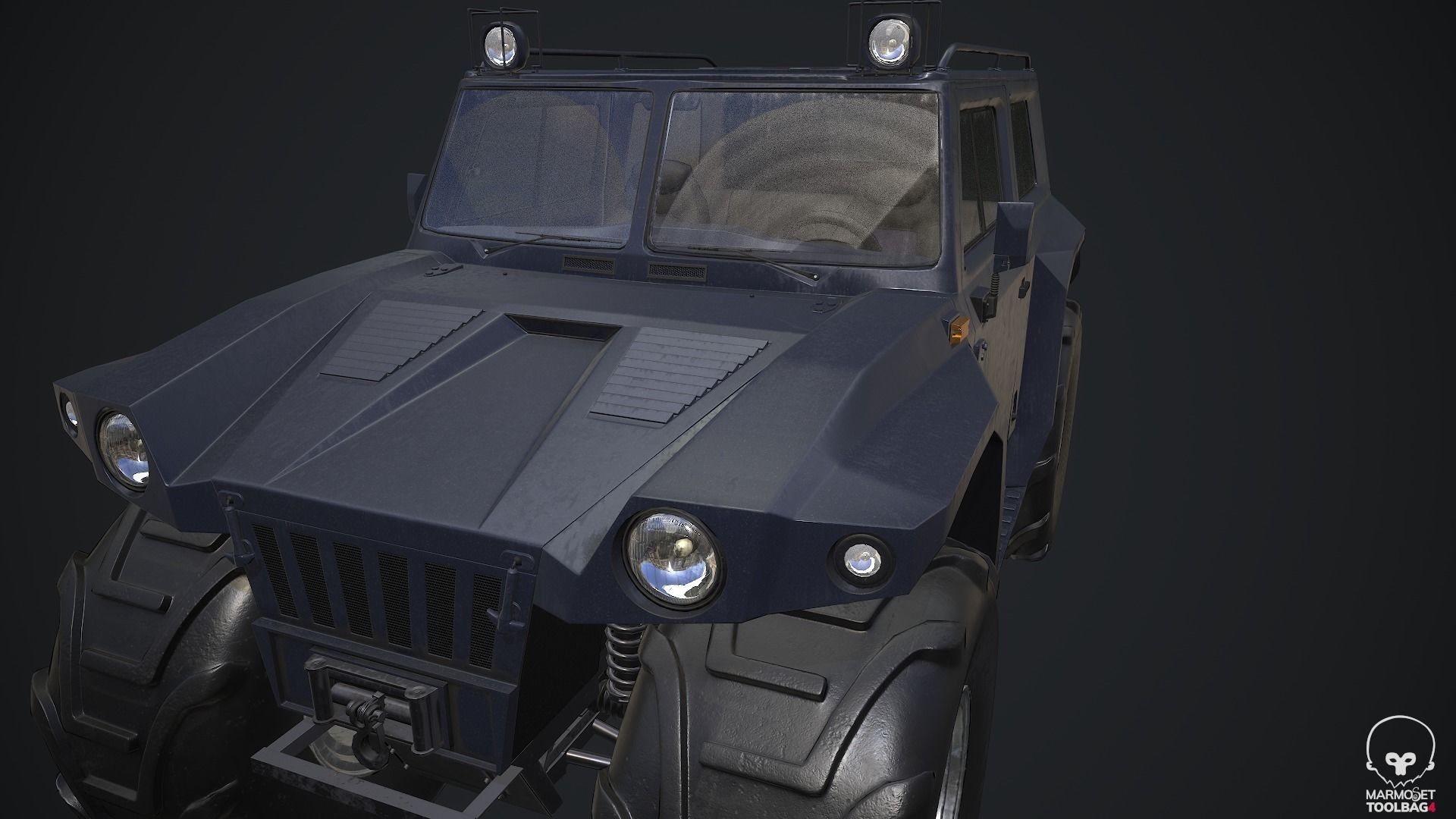 Cross-Country Vehicle Low-poly 3D model_5