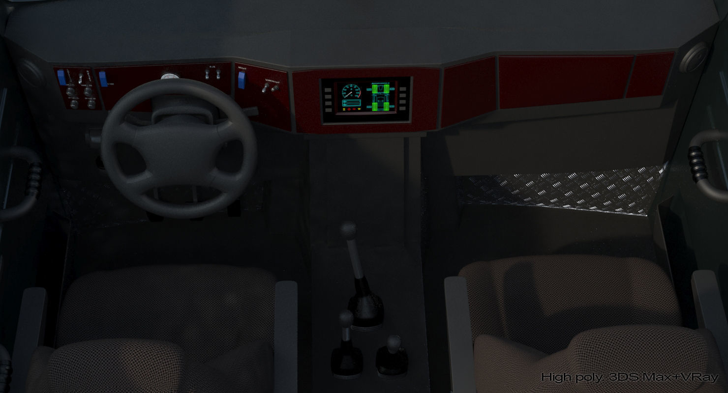 Cross-Country Vehicle Low-poly 3D model_19