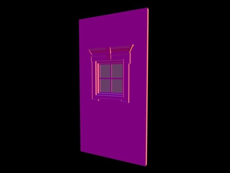 Classic 3 window 3D model_4