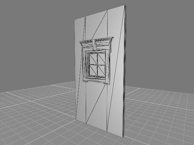 Classic 3 window 3D model_2