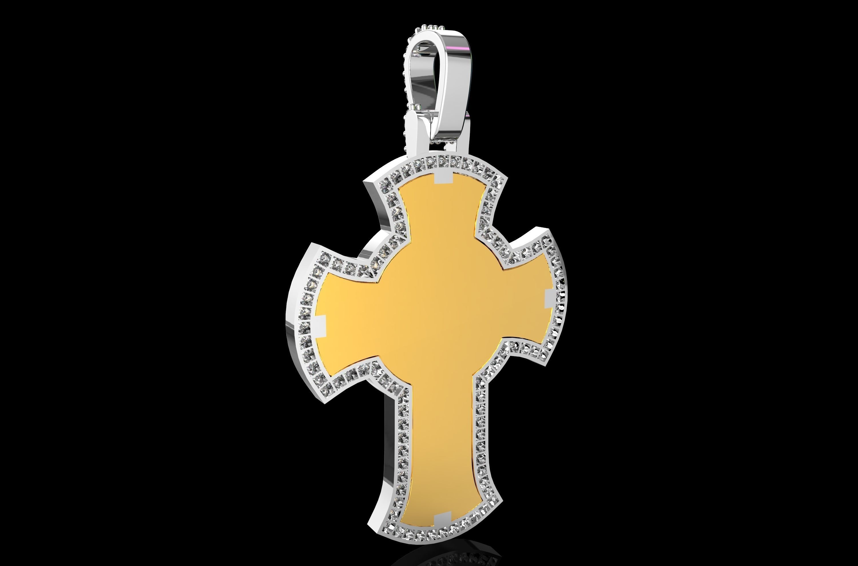 JESUS With Diamonds Pendant N3 3D print model_3