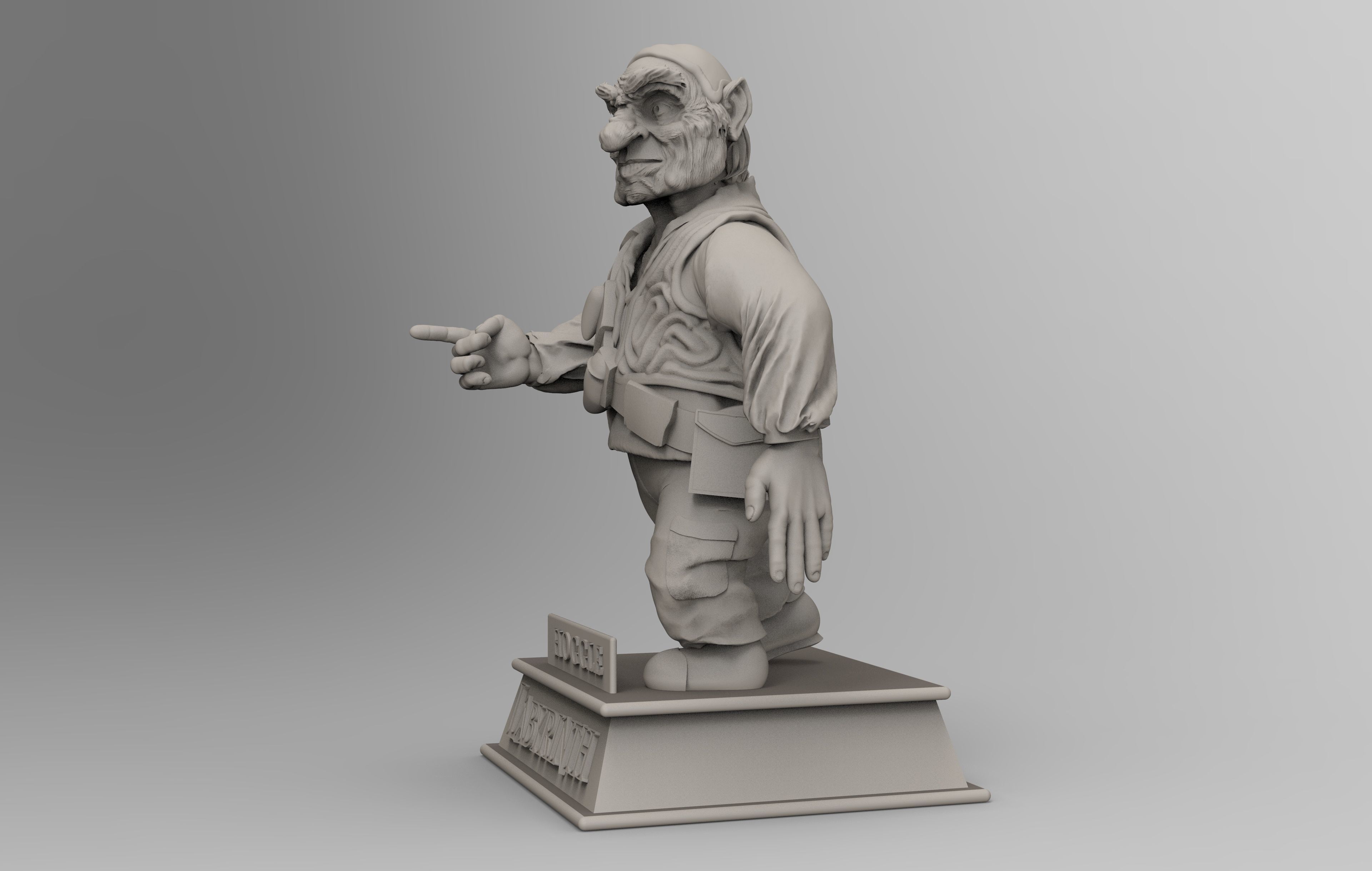 Labyrinth Hoggle Sculpt 3D print model_13