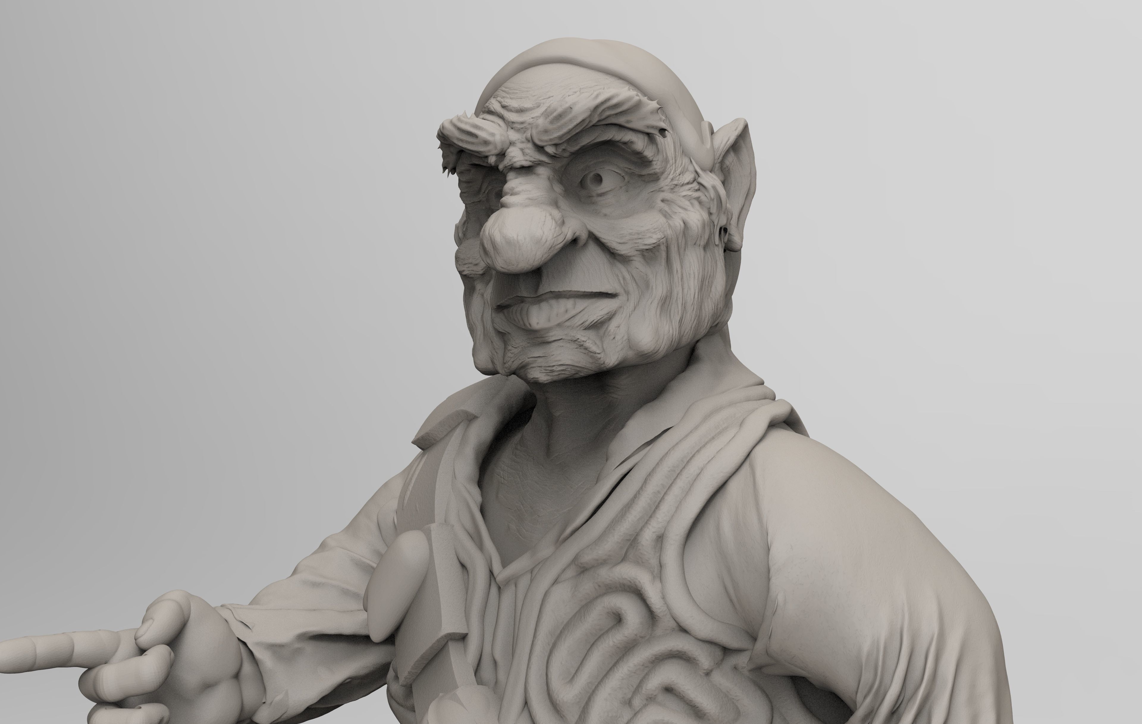 Labyrinth Hoggle Sculpt 3D print model_15