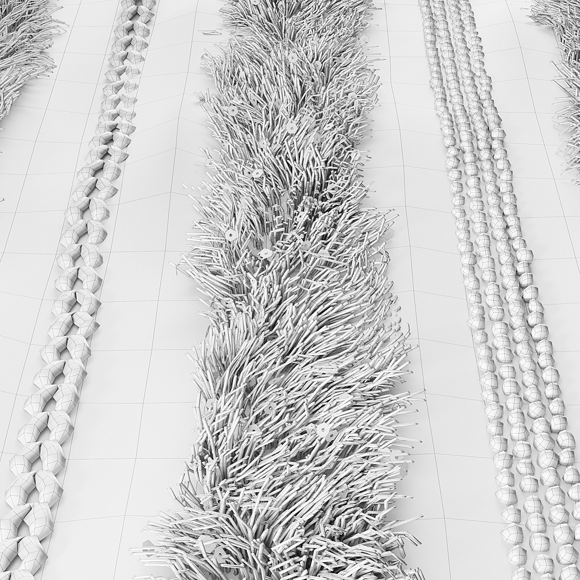 Shag rug with glitter 3D model_6