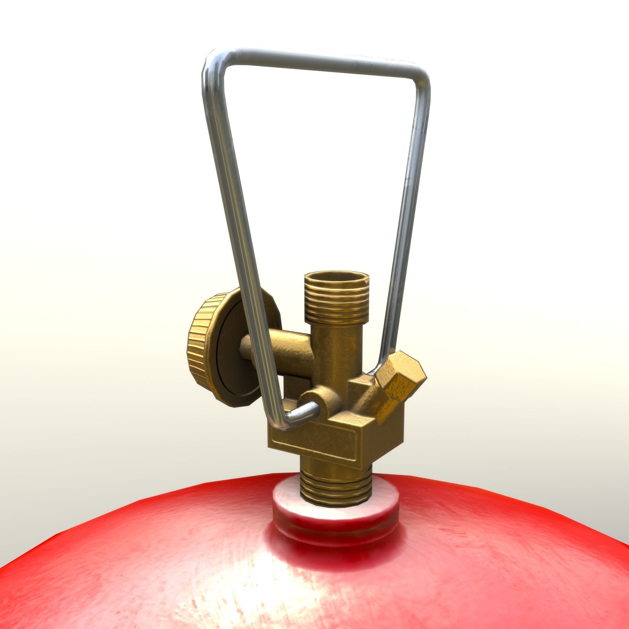 Gas Cylinder 2 kg Red Low-poly 3D model_9