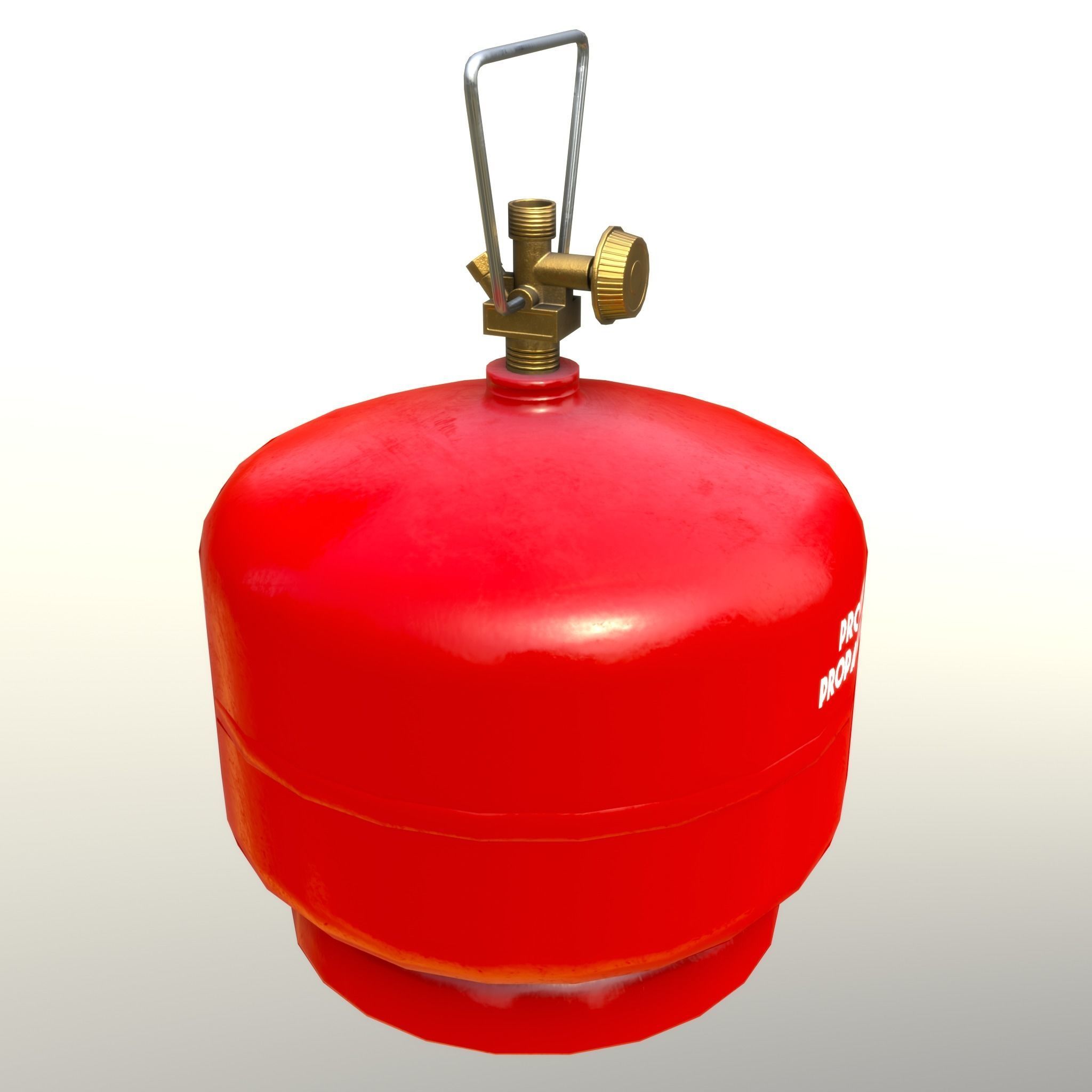 Gas Cylinder 2 kg Red Low-poly 3D model_7