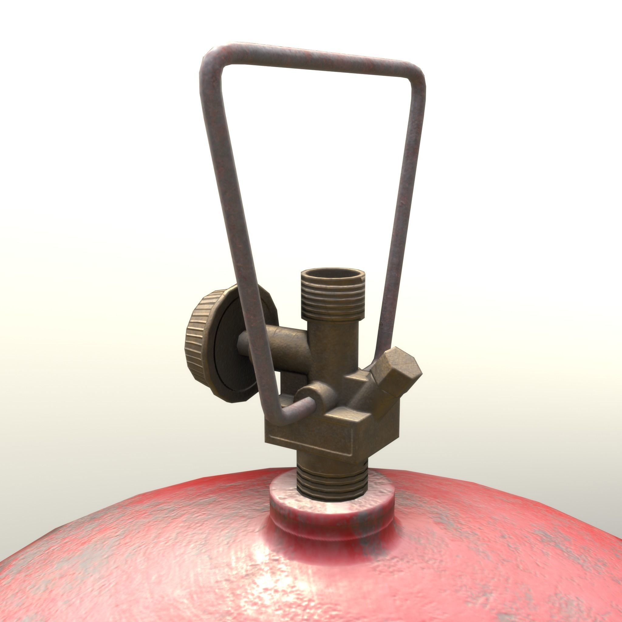 Gas Cylinder 2 kg Red Low-poly 3D model_10