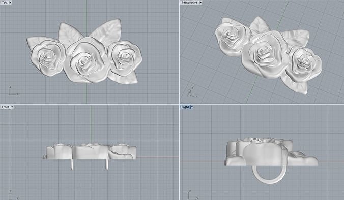 Rose pendant 3D print model