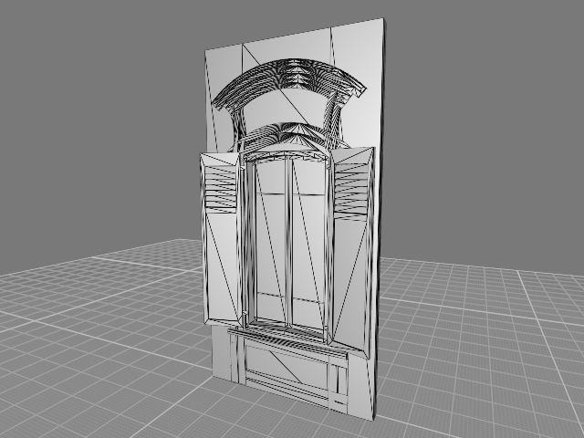 Classic 4 window 3D model_1
