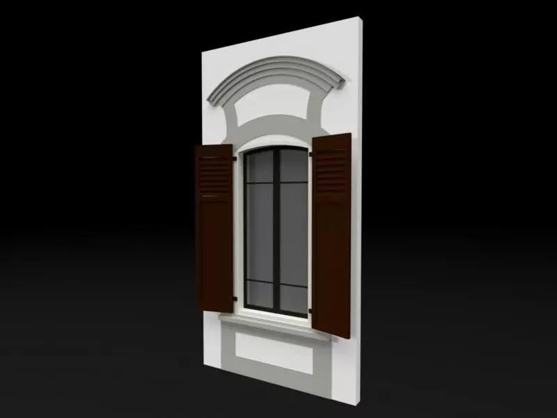 Classic 4 window 3D model_0