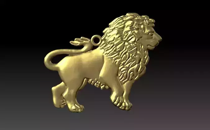 lion pendant or necklace 3d print