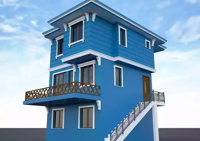 Ornate building 3d model 6