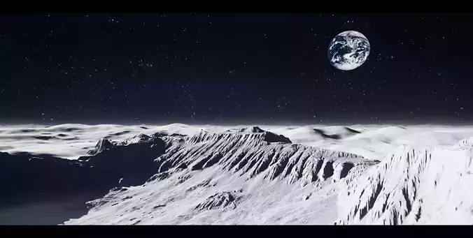 Moon Landscapes Pack - UE Project 4 22 3D model