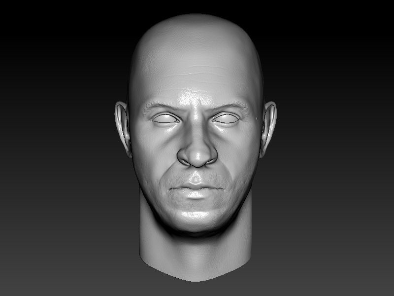 Vin Diesel head 3D print model