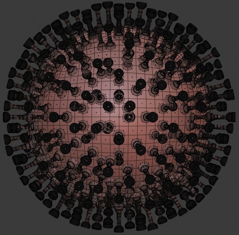 Coronavirus in Blender and stl 3D model_12