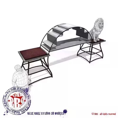 Lions circus metal podium