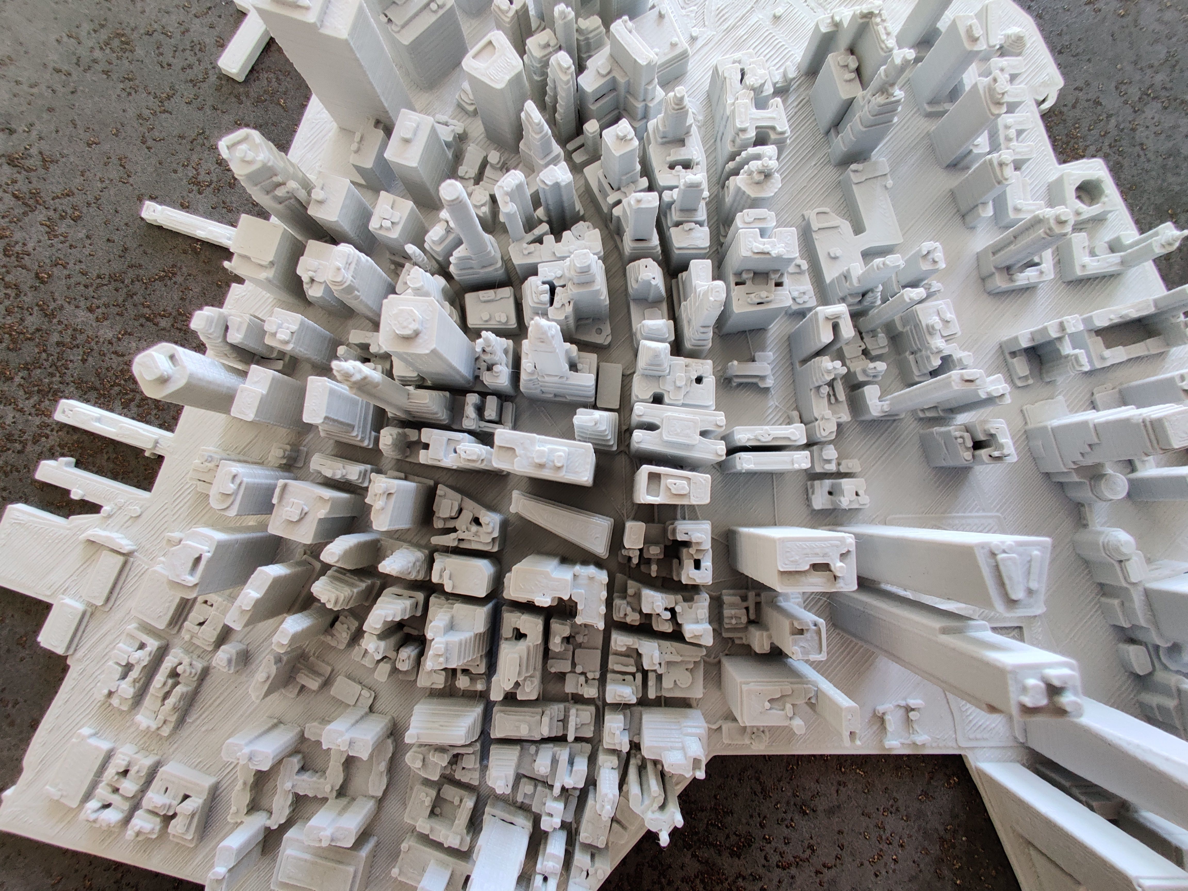 Lower Manhattan NYC 3D print part and Empire State Building 3D print model_7