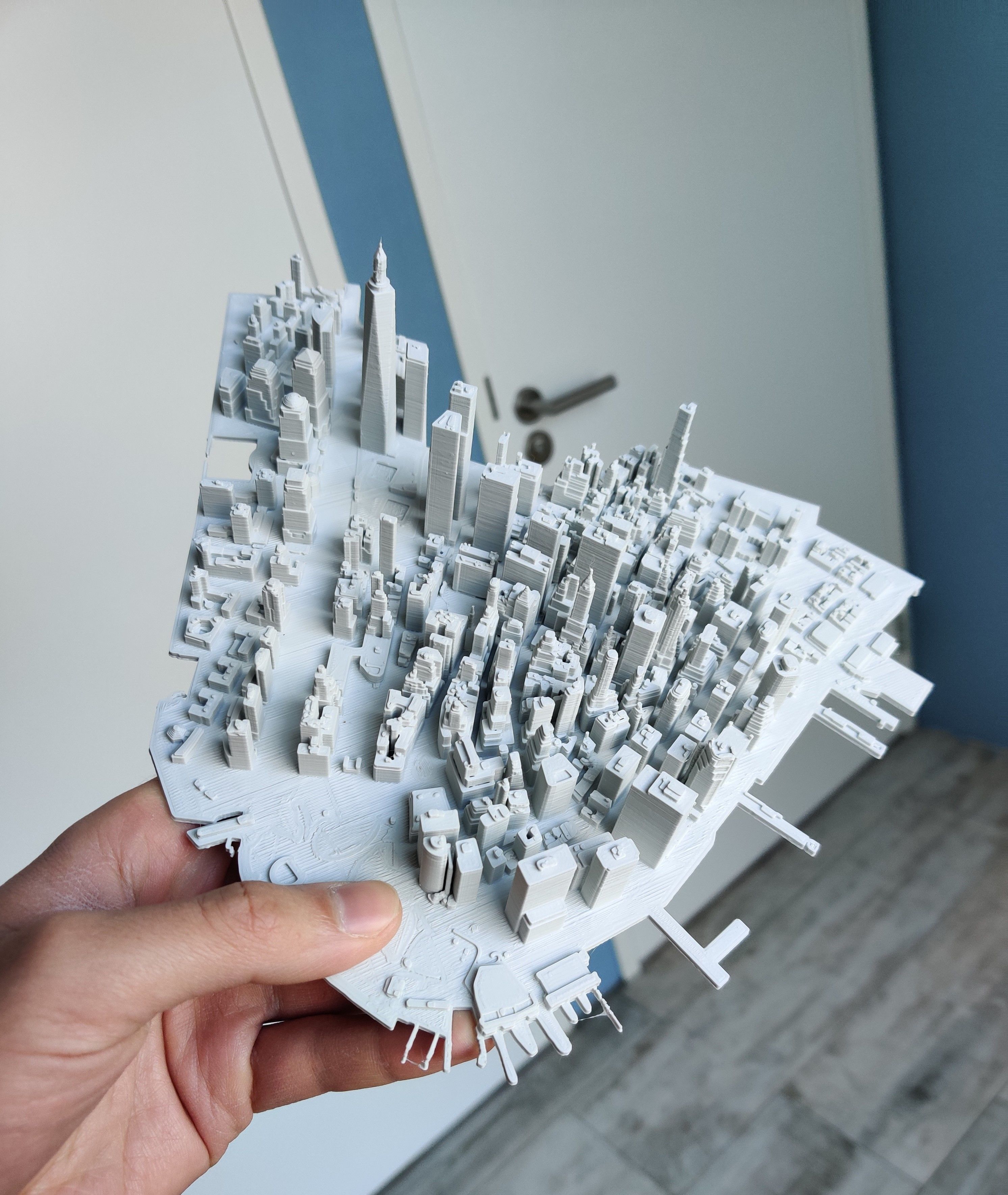 Lower Manhattan NYC 3D print part and Empire State Building 3D print model_1