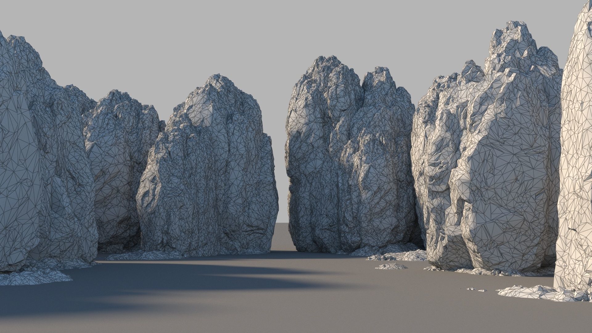 Rock islands Low-poly 3D model_2