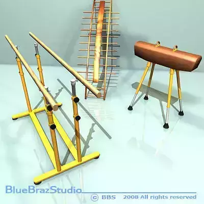 Gymnastic set gymnastics equipment 3D model
