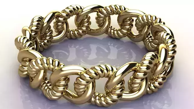 Cable Chain Gold Ring