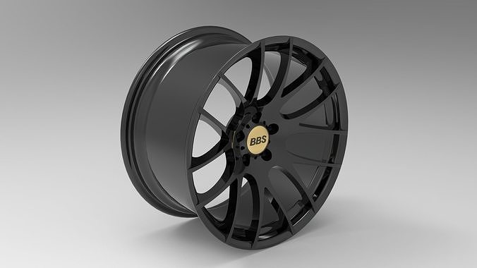 Custom-Rim-Wheel-BBS2 silver wheel 3D print model