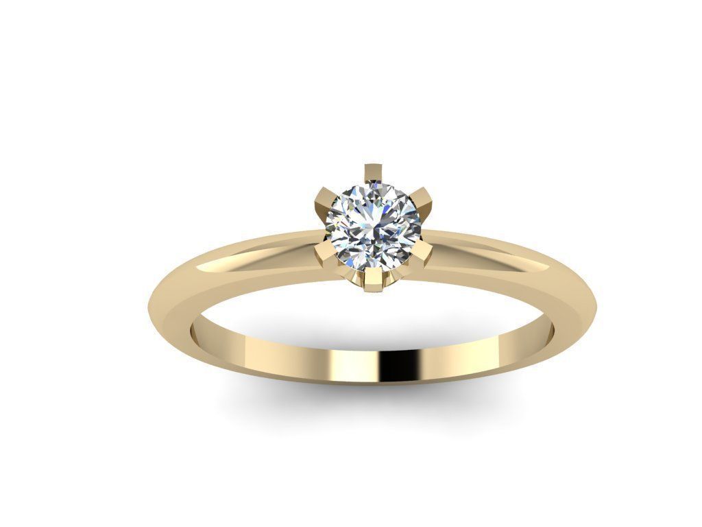 Tiffany Ring 4mm  3D print model_6