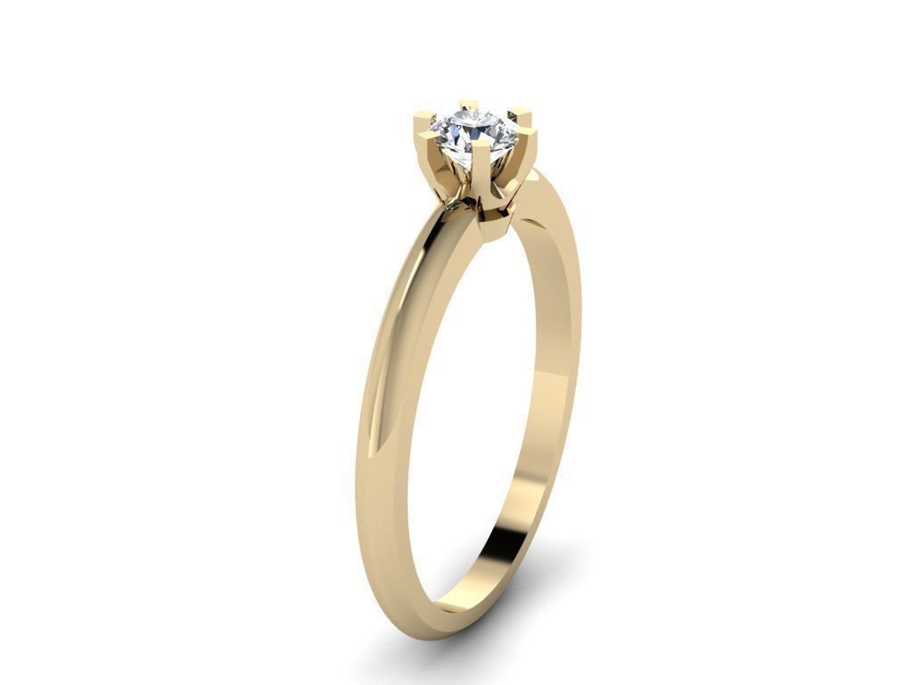 Tiffany Ring 4mm  3D print model_9