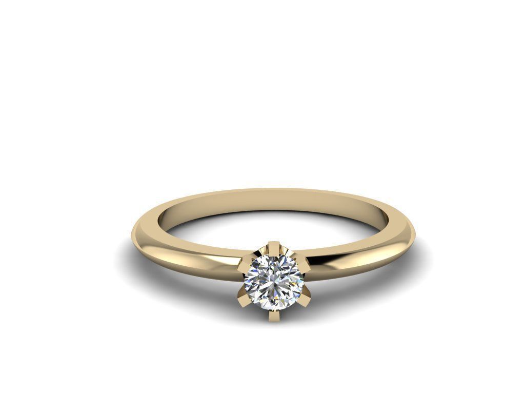 Tiffany Ring 4mm  3D print model_7