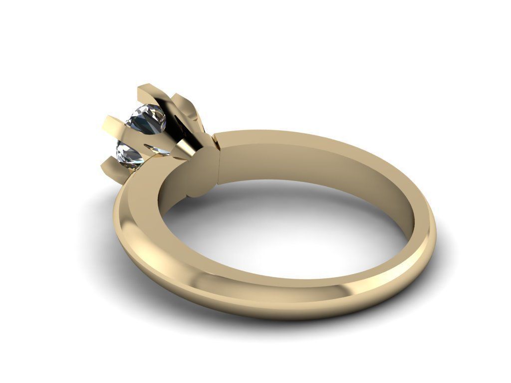 Tiffany Ring 6mm  3D print model_8