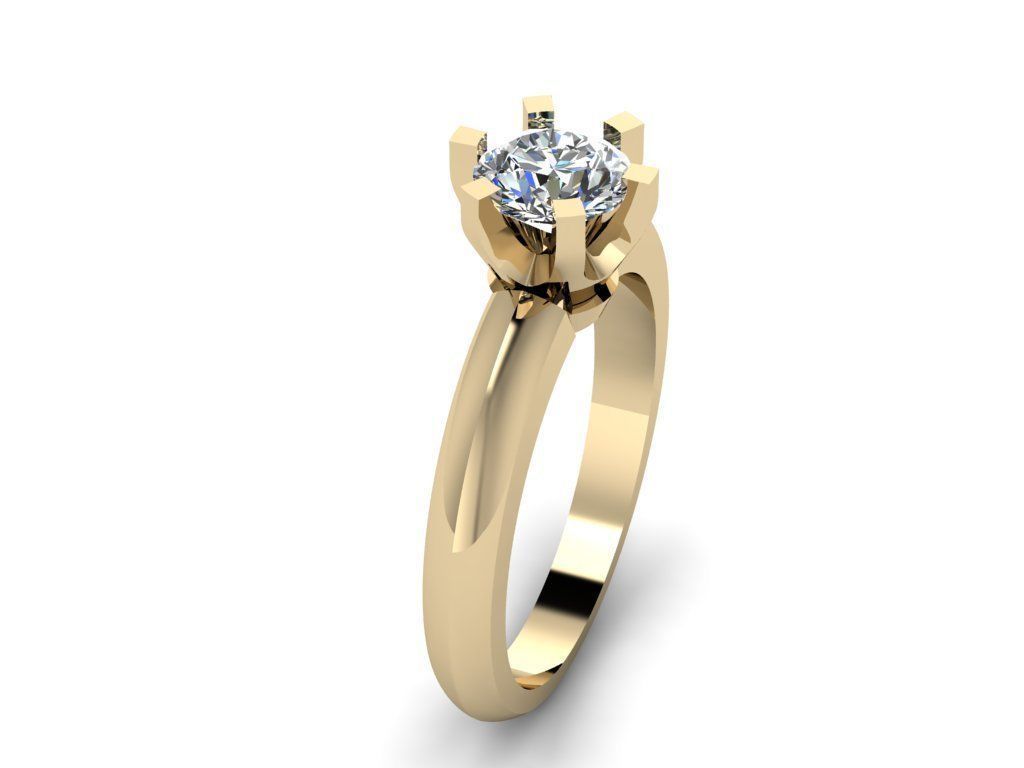Tiffany Ring 6mm  3D print model_11