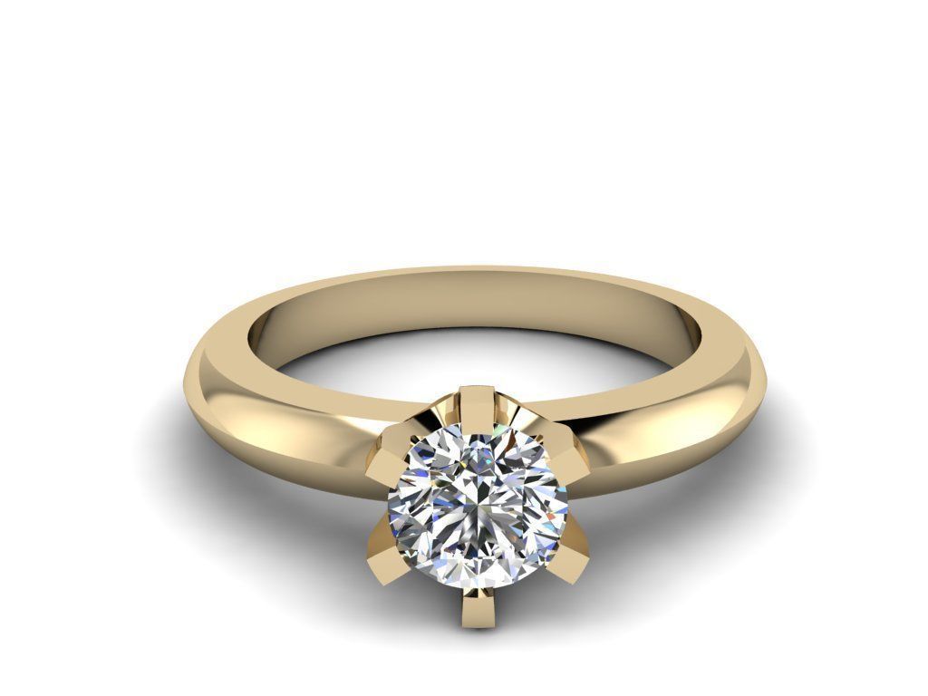 Tiffany Ring 6mm  3D print model_4